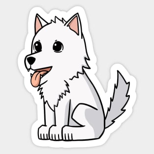 White dog Sticker
